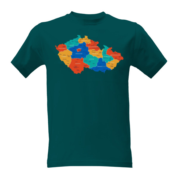 Tričko s potiskem Česká republika - mapa